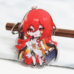 Himeko Keychain - Honkai Star Rail Acrylic Charm