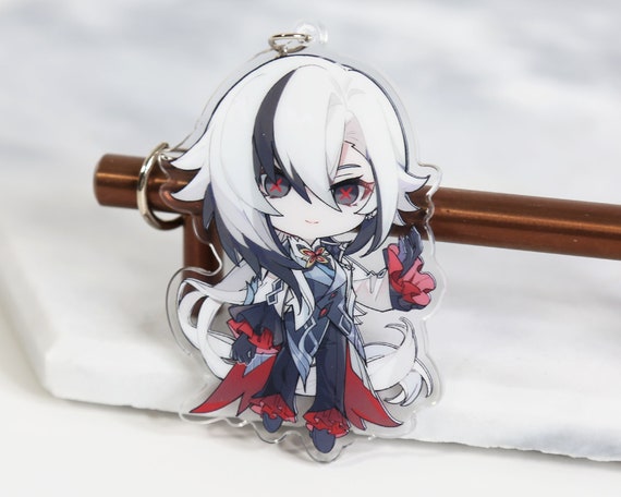 Arlecchino Keychain - Genshin Impact Acrylic Charm - Etsy