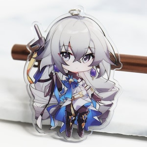 Porte-clés Bronya - Breloque en acrylique Rail d'étoiles Honkai