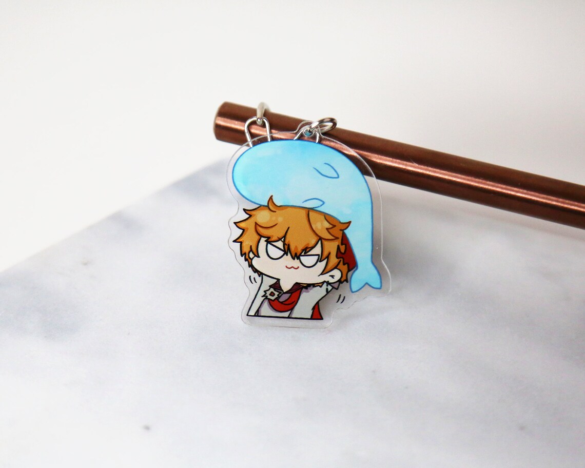 Childe Tartaglia Keychains Genshin Impact Acrylic Charms Etsy