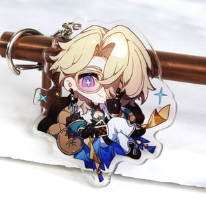 Aventurine Keychain - Honkai Star Rail Acrylic Charm