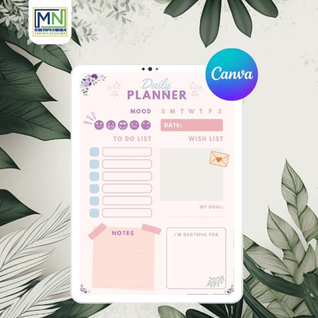 Daily Planner Printable | Cute Pastel Daily Planner PDF | to Do List ...