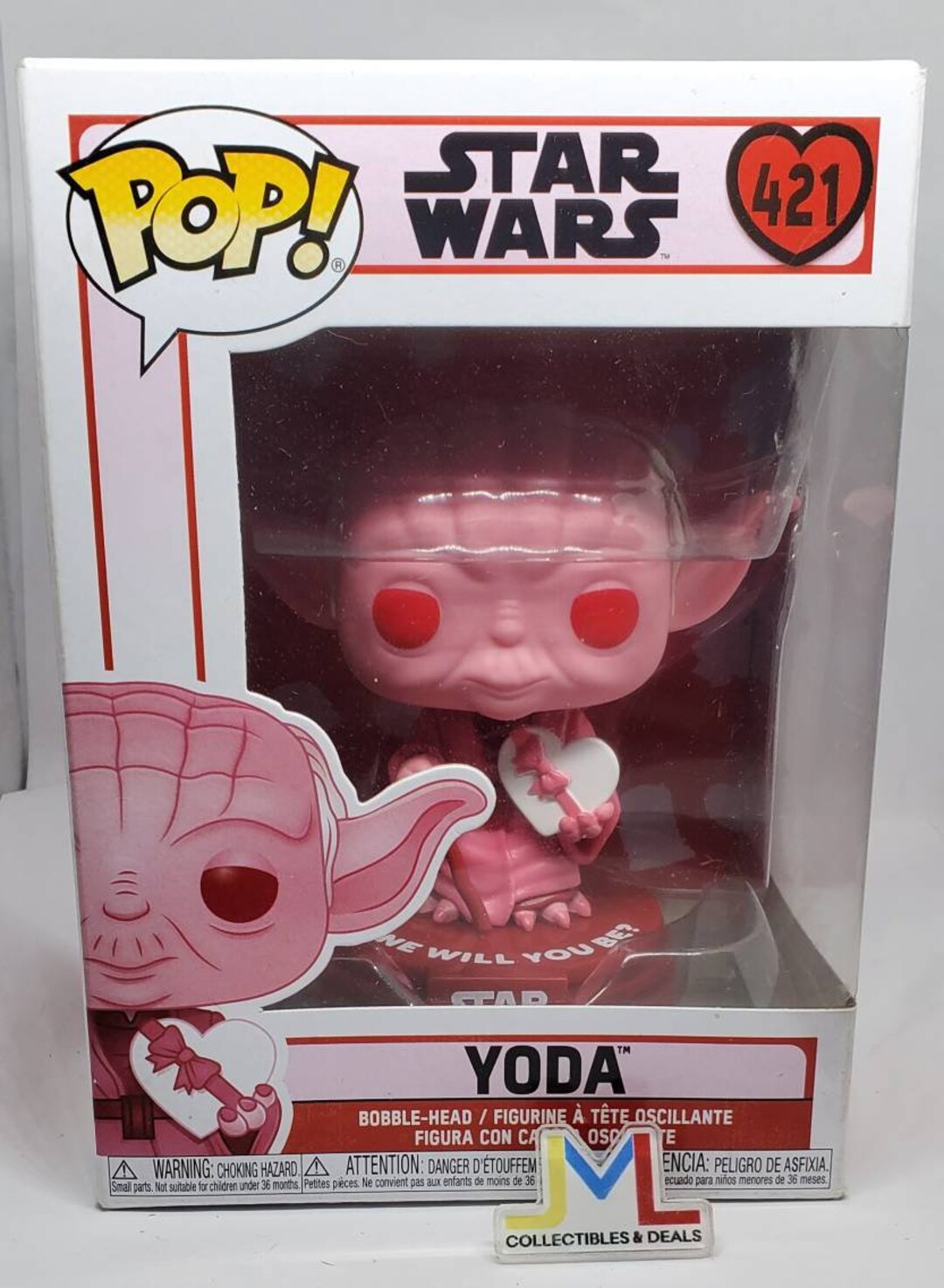 Funko Pop 421 Star Wars Yoda Bobble Head Valentine's Day Etsy