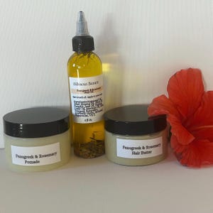 Fenugreek and Rosemary Bundle, Herbal Hair Growth Oil, Growth Hair Butter, Scalp Pomade,