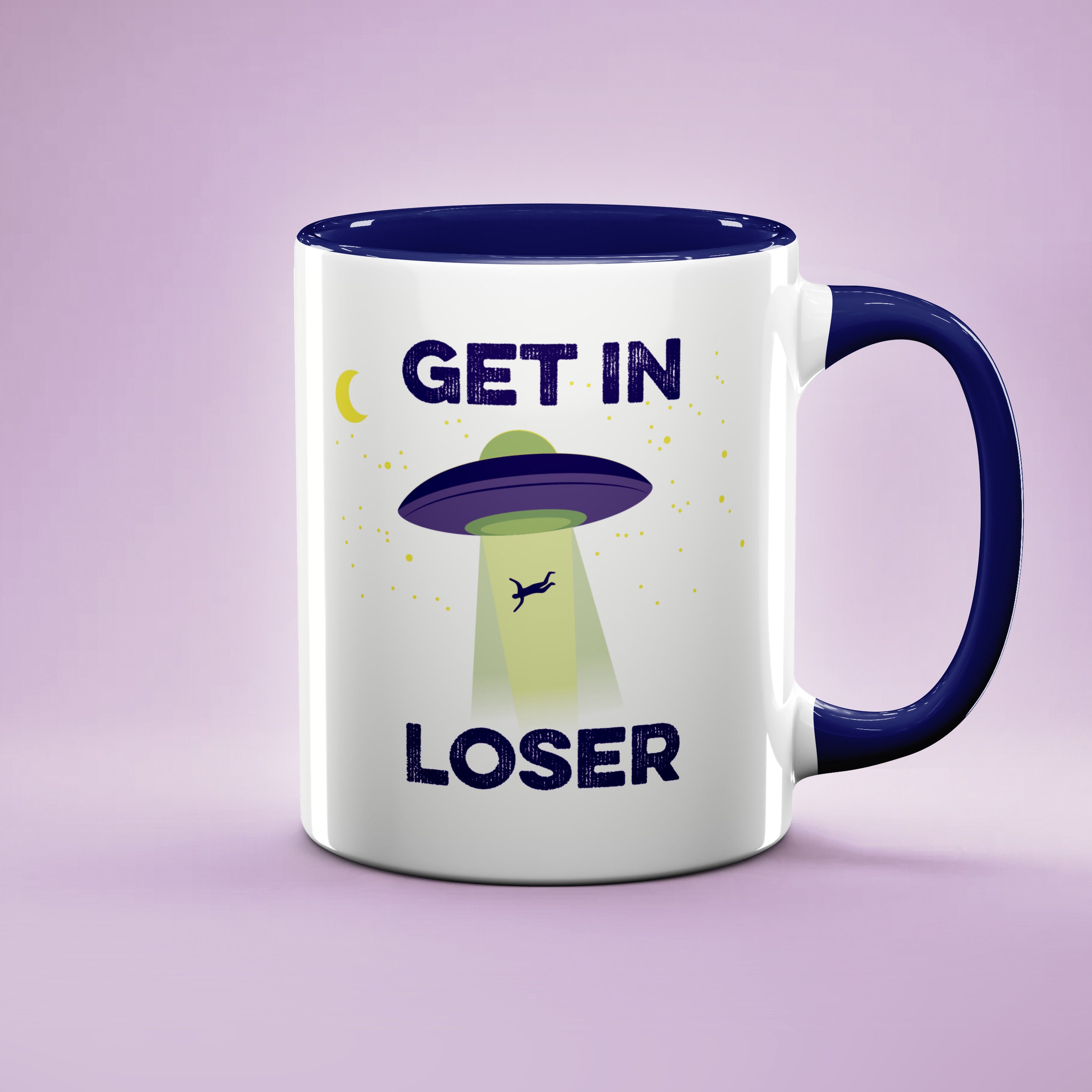 UFO Alen Coffee Mug Want To Beleve Extraterrestral Area 51...