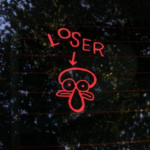 Squid Loser Car Vinyl Decal Sticker for laptops, notebooks, cars, bumpers, and more!