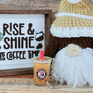 Seven Brew-Inspired Mini Drink Keychain | Coffee Keyrings | Kawaii Gift for Coffee Lovers