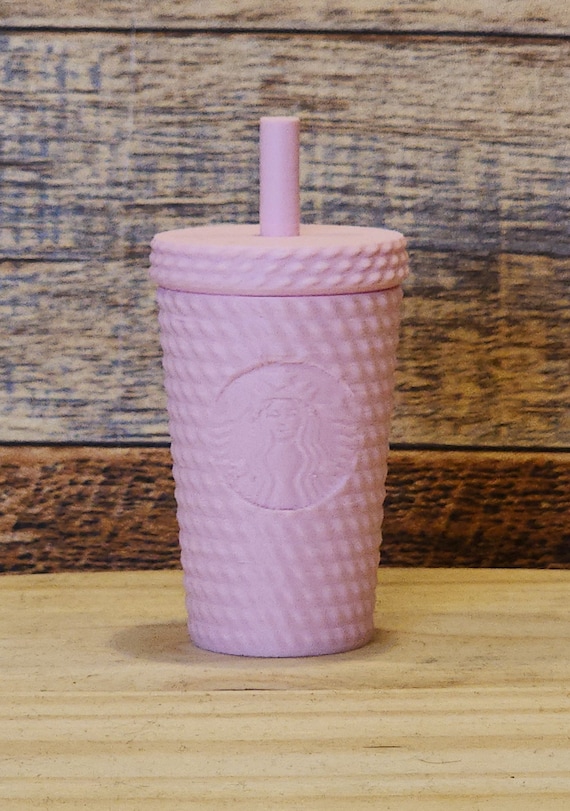 Studded Tumbler Keychain, Embossed Logo With Removable Lid and