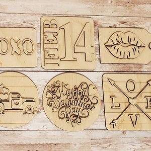 Valentines Day Tiered Tray DIY unfinished set