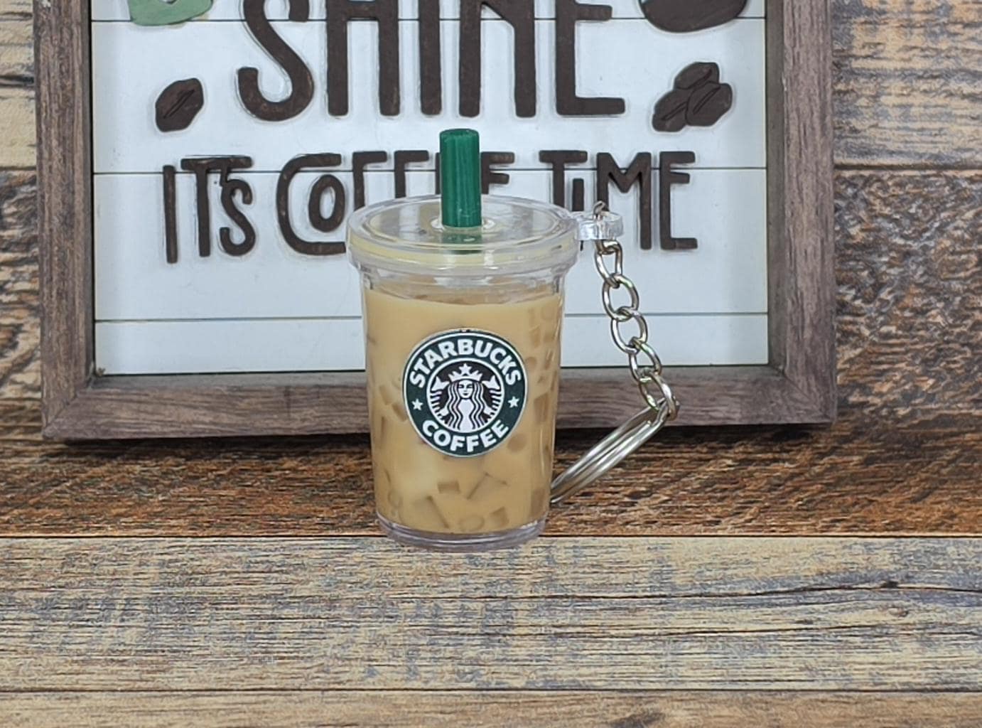 Starbucks-inspired Mini Drink Keychain | Fruit-filled Coffee Keyrings ...