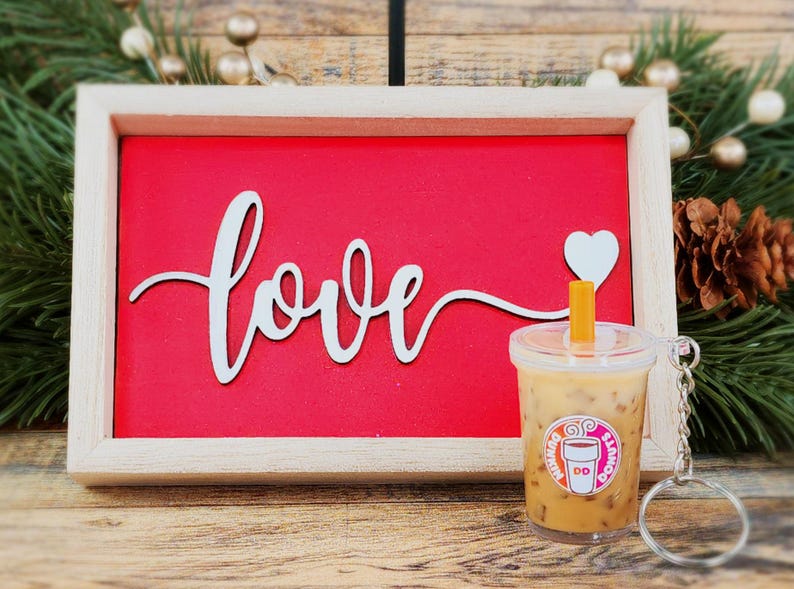 Mini llavero de bebida inspirado en Dunkin' / Llaveros de café / Regalo kawaii para amantes del café imagen 3