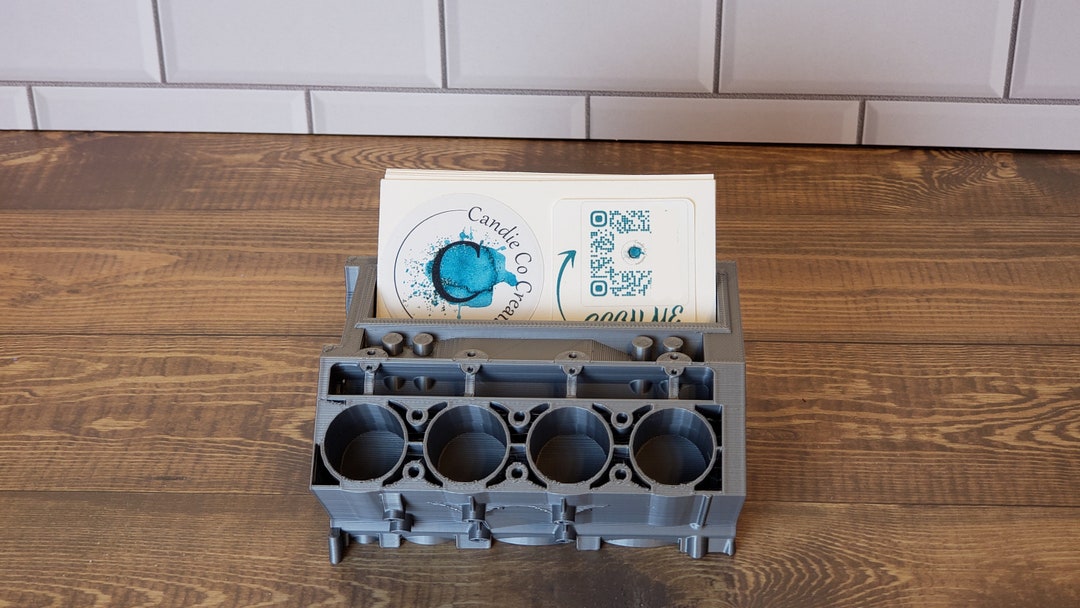 Engine Block Business Card Holder Etsy
