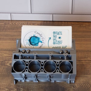 Engine Block Business Card Holder