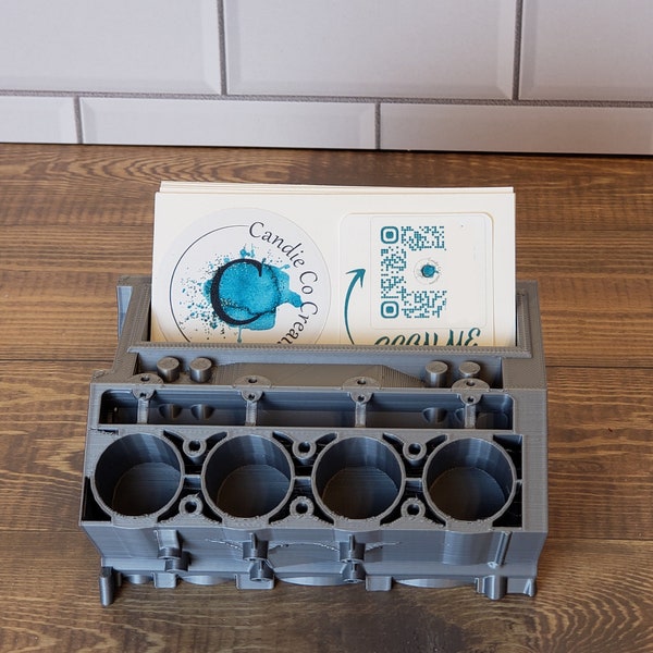 Engine Block Business Card Holder Etsy