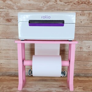 Thermal Label Printer Stand For Rollo and MUNBYN Matte Pink