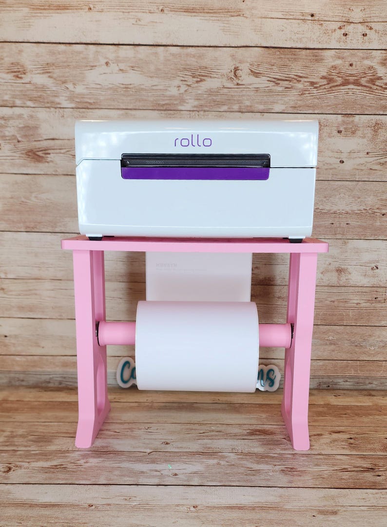 Thermal Label Printer Stand For Rollo and MUNBYN Matte Pink