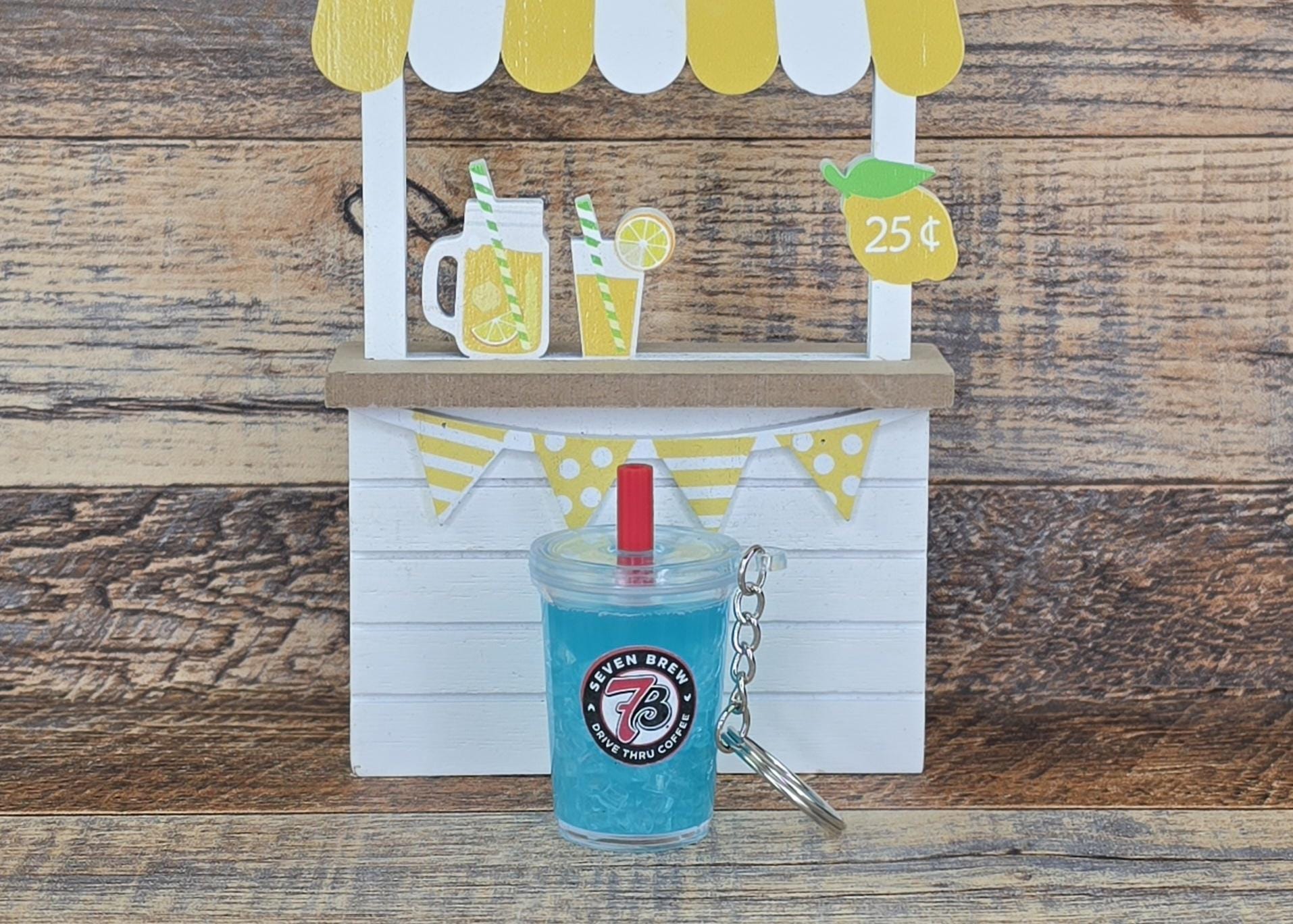 Seven Brew-inspired Mini Drink Keychain | Coffee Keyrings | Kawaii Gift ...
