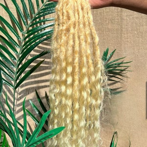 613 Platinum ( blonde )75 Lisa Bonet BoHo style Locs, Human Hair