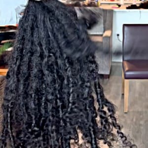 Soft Curly Human Hair Loc Extensions (romantic curl)