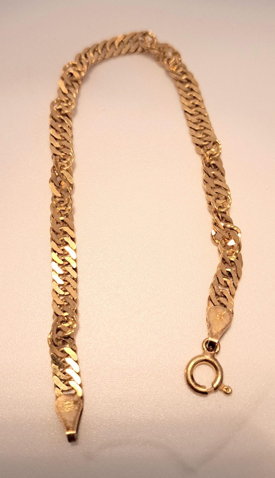 Vintage Italy HCT 925 Sterling Silver Gold Tone Smooth Twist Chain