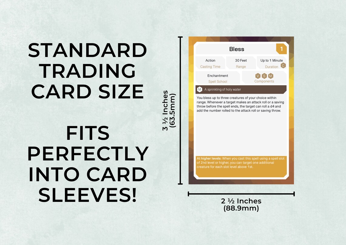 Dnd Paladin Spell Cards Custom 5th Edition Character Spell - Etsy