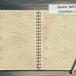 Printable Dnd Character Journal, Dnd Character Sheet With Spell Cards, A5 Size, Dungeons and ...