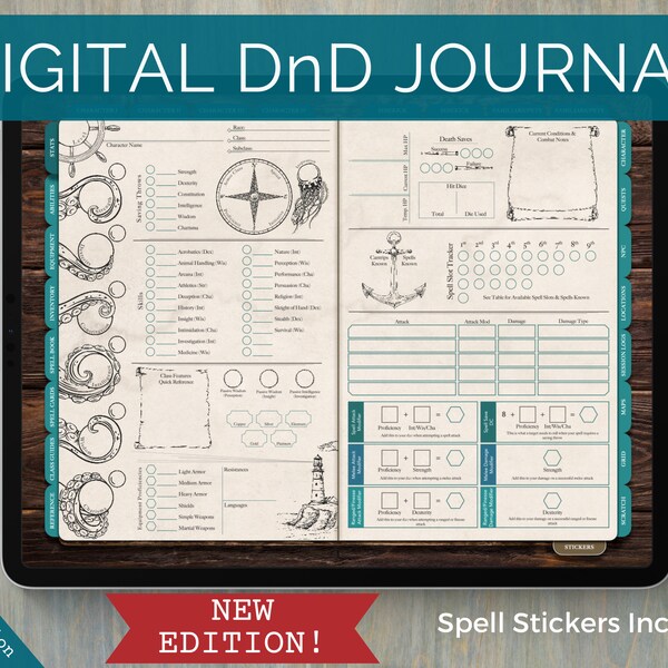 Goodnotes Dnd Character Sheet Etsy