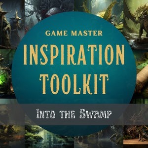 DnD Inspiration Toolkit Swamp, Prewritten NPCs, Over 200 Illustrations, TTRPG NPCs, PNG Digital Download