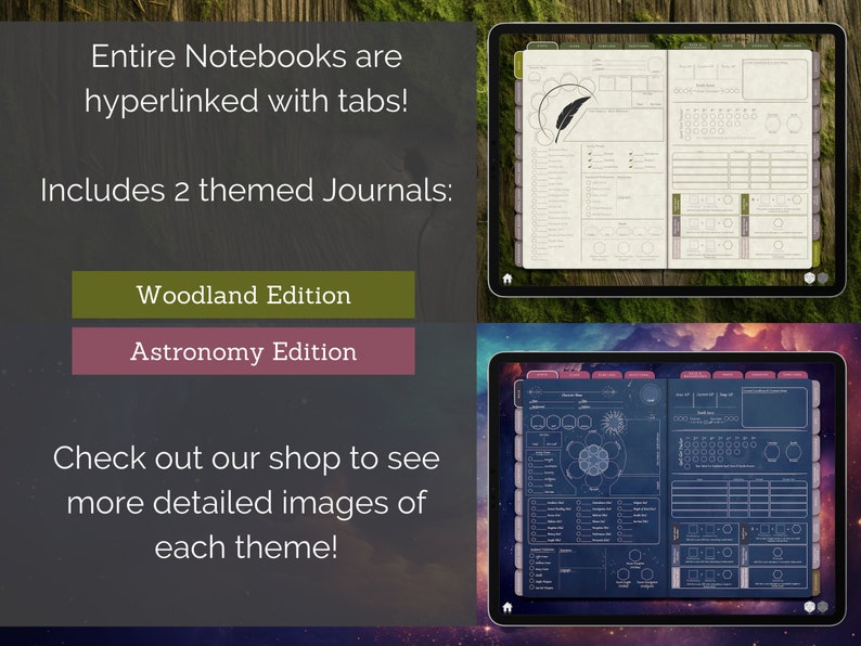 Digital Dnd Character Journal Bundle, Dnd Character Sheet Color Series ...