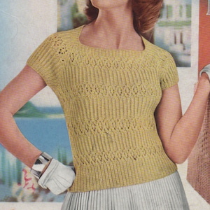 Summer blouse/ top knitting pattern | vintage | PDF | Instant download | womans