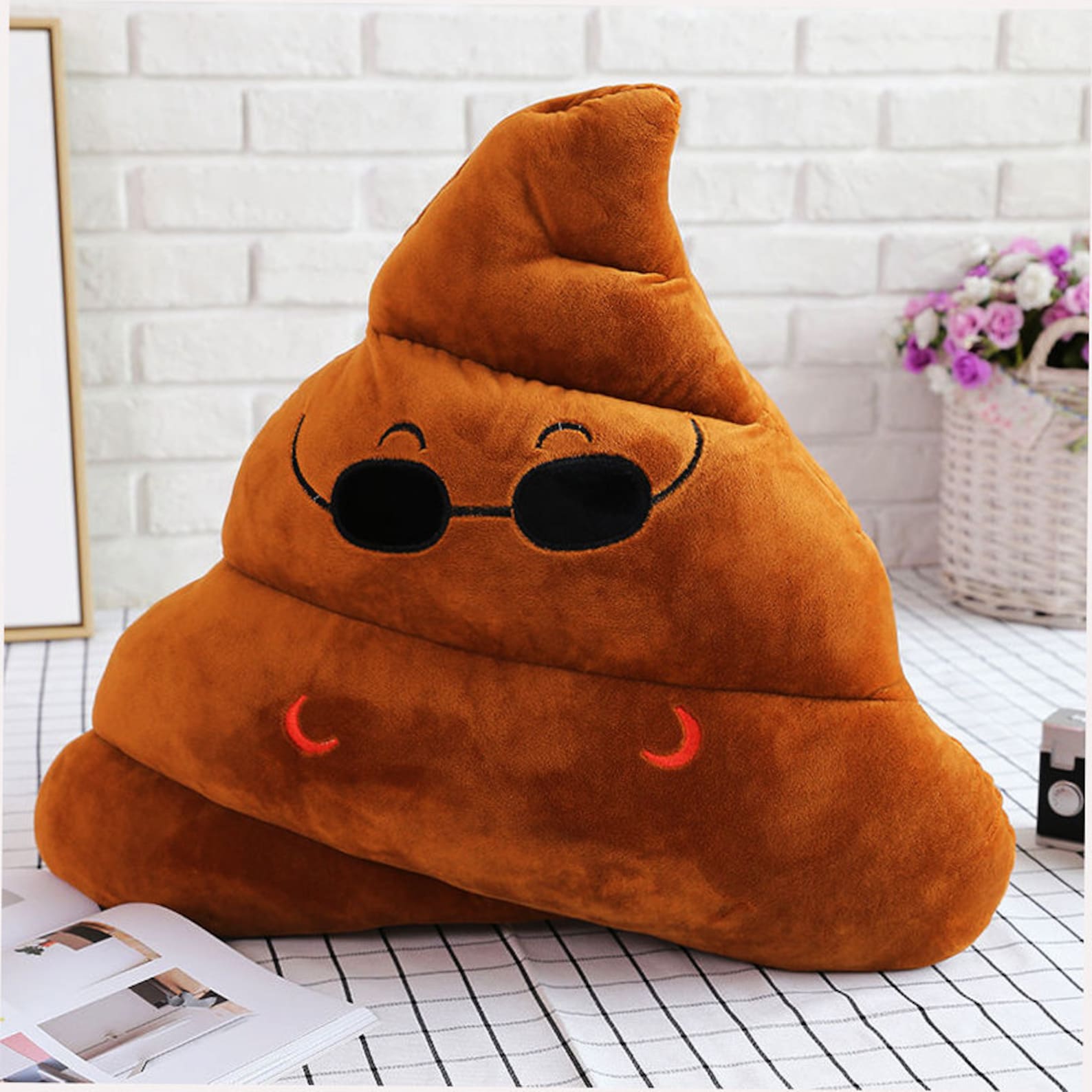 Spoof poop plush toy pillow Funny and cute poop pillow Large Etsy