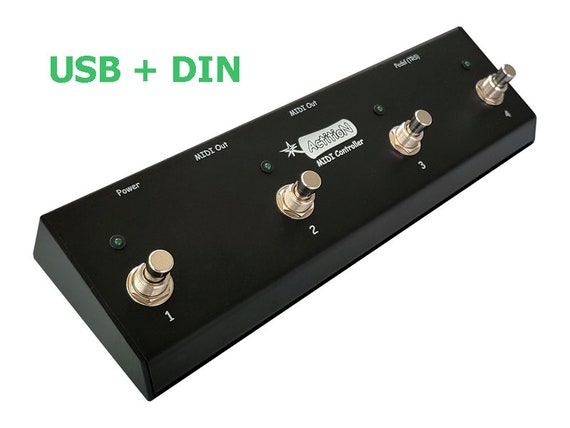 Actition 4 Button USB+DIN Programmable MIDI Foot Controller