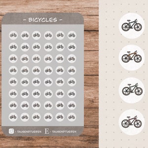 Mini-Sticker "Fahrräder" - Bicycles - Planner Sticker - Bullet Journal - Kalender - Aufkleberbogen - Fahrrad - Fahrräder - Icon - Icons
