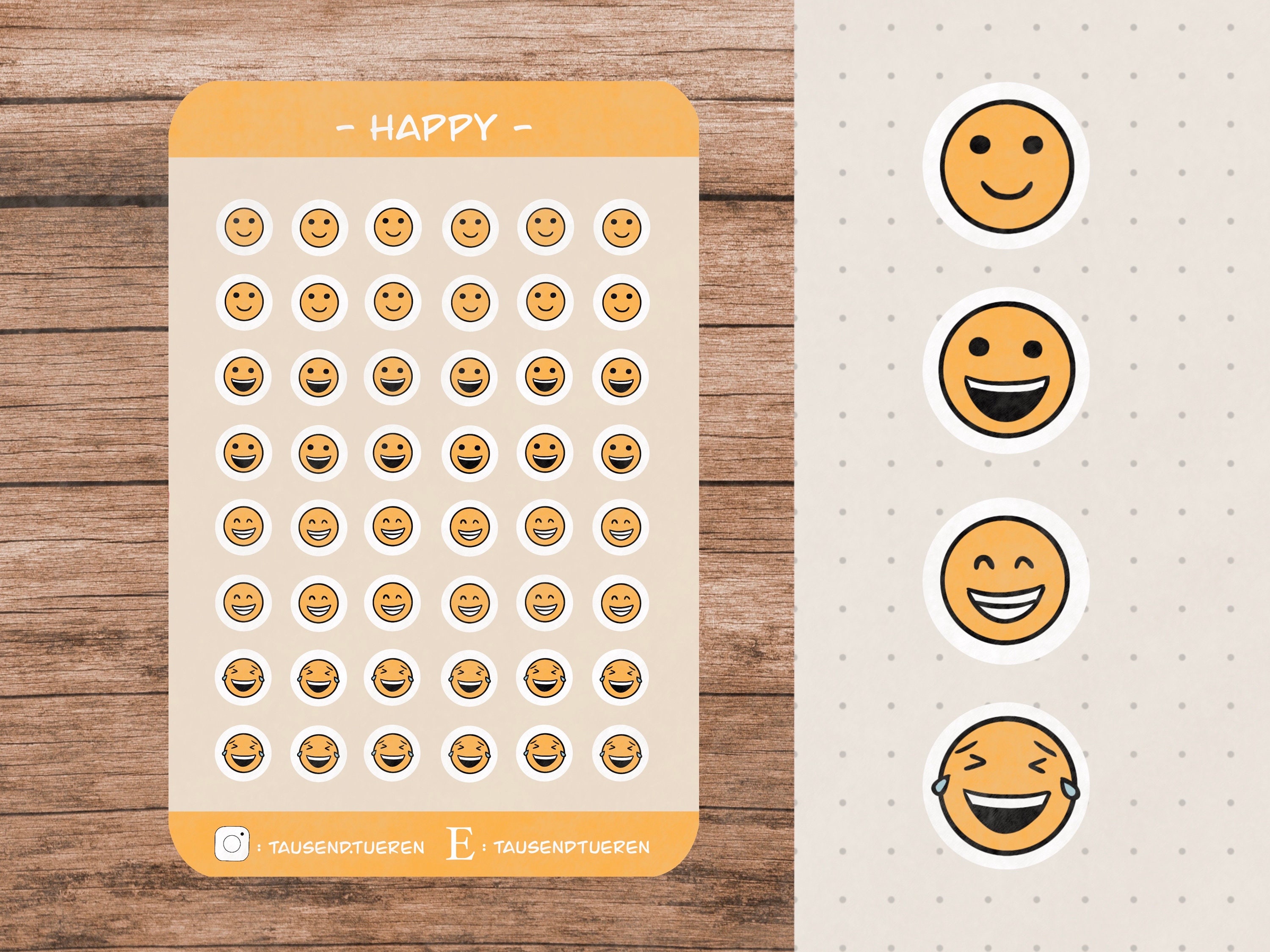 Emoji-Aufkleber rollen für Kids Emotion-Aufkleber Austria