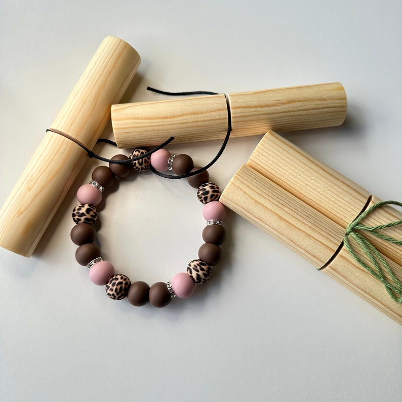 Pinces à nœuds pour bracelets en silicone Porte-clés Bracelets Noeuds de serrage Bois image 5