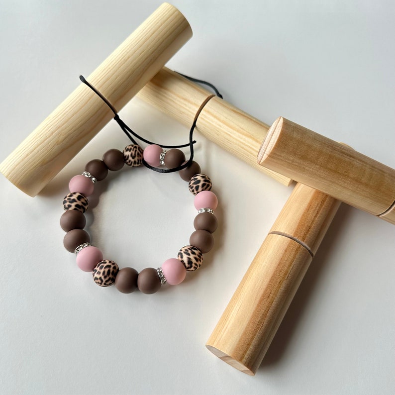 Pinces à nœuds pour bracelets en silicone Porte-clés Bracelets Noeuds de serrage Bois image 2