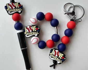 Accessoires de baseball stylo, porte-clés, breloque pour sac/tasse