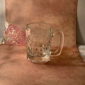 Clear Glass A&W Root Beer Mug