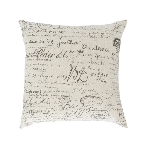 French Script Pillow Etsy