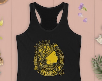 Women's Racerback Tank: Día da Consciência Negra