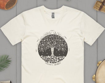 Men&#39;s Capoeira Tshirt: Capoeira é Natureza (Brown)