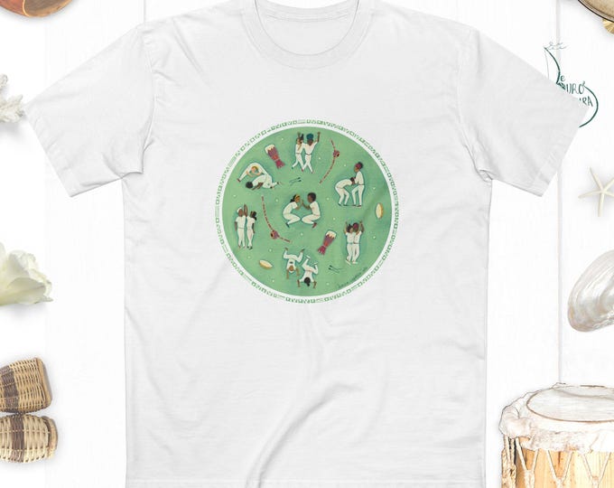 Featured listing image: Men's Capoeira Tshirt: Chamadas (Circle version)