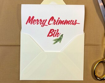 FUNNY CHRISTMAS CARD, Merry Christmas Card, Merry Chrimuh, Merry Crimmus