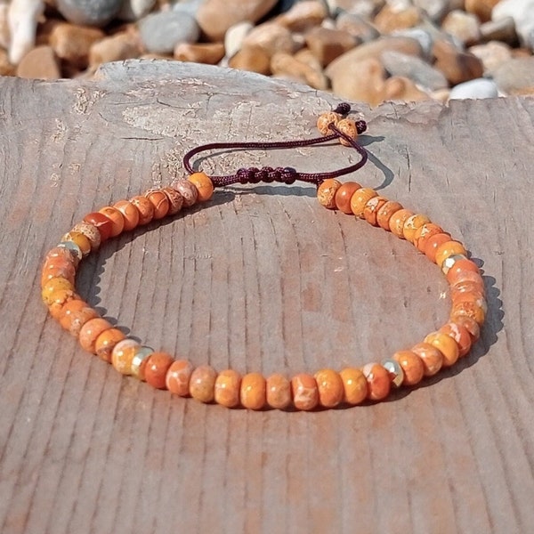 Gemstone Orange Jasper Bracelet, Size: 8 mm at ₹ 300/piece in New Delhi Gemstone Orange Jasper Bracelet, Size: 8 mm at ₹ 300/piece in New Delhi