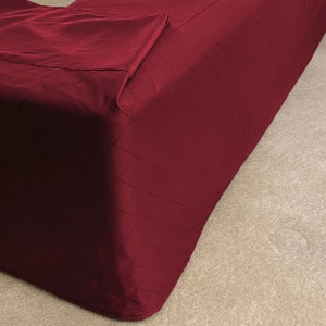 Continuous Wrap Bed Skirt Diamond Cotton Quilted Cotton Batting - 8" to 39" Drop Length 1 PIECE BED SKIRT 3 Sided 100% Cotton