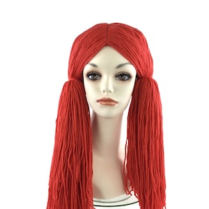Raggedy Ann Character Halloween Costume Yarn Wig by Funtasy Wigs Tweens/Teens