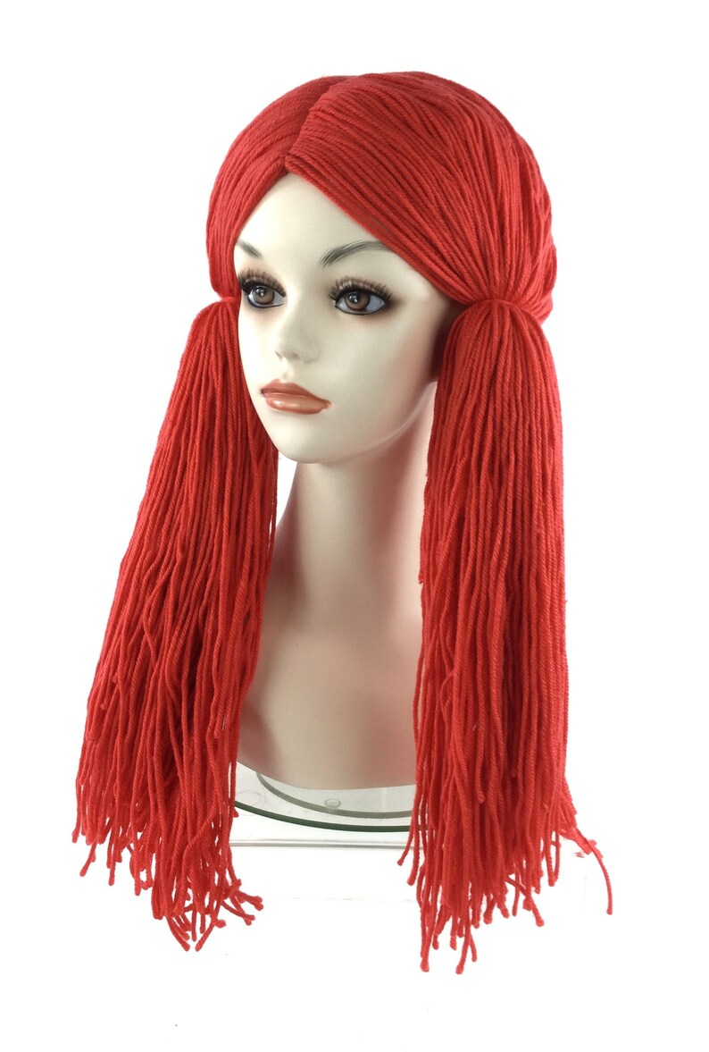 Raggedy Ann Character Halloween Costume Yarn Wig by Funtasy Etsy