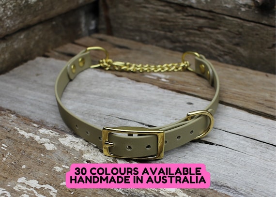 Biothane Martingale Dog Correction Collar 3 4 19mm Waterproof Leather Alternative Vegan Metal Hardware Soft Feel Etsy