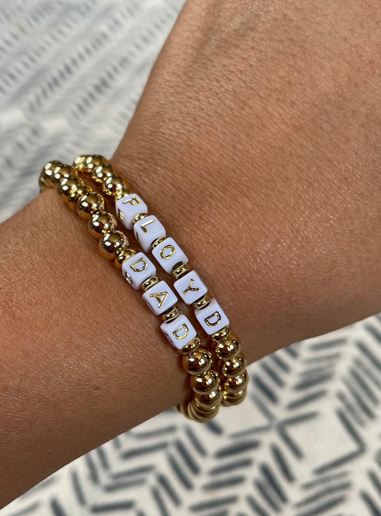 Texas Word Bracelet on Gold main image 0
