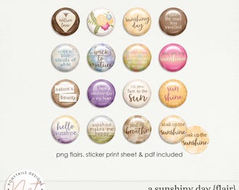 A Sunshiny Day Flair - Digital Scrapbooking - Memory Keeping